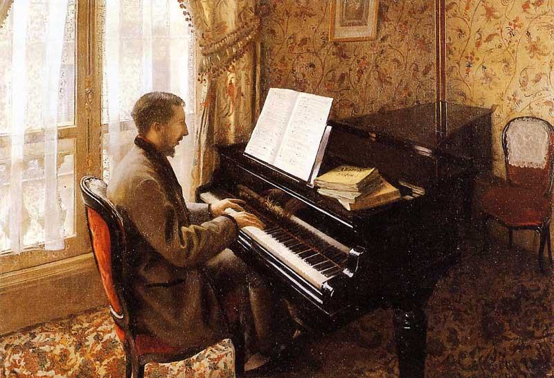 Gustave Caillebotte Young Man Playing the Piano